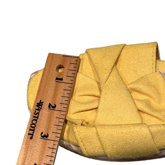Yellow Bow Knot Slip-On Espadrille Platform Sandals Slippers Women's US 11/ EU 4 - Picture 11 of 11